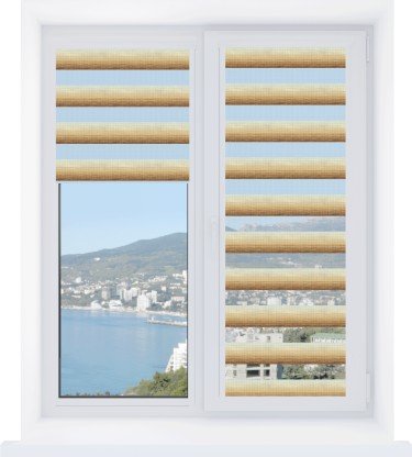 Рулонная штора День-ночь Уни 2 Torino светло-коричневый